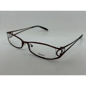 SAKAI 3636/02 53-16 C.05 Metal Women's Circle Pattern Rectangle Eyeglass Frames